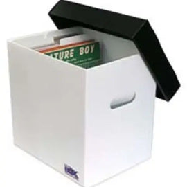 Bags Unlimited XLP65PC - Ultra Boxx 12 IN LP Plastic Storage Box (White/ Black) Alliance Entertainment