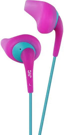 JVC Haen10P Gumy Sport Inner Ear Secure Fit Earphones Sweat Proof (Pink/Blue) Alliance Entertainment