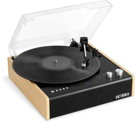 Victrola VTA-72-BAM Eastwood Dual Bluetooth Turntable - Speakers (Black/Brown) Alliance Entertainment