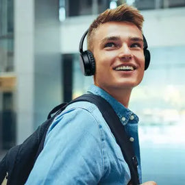 JVC HA-S36WA Bluetooth 5.2 Headphones Lightweight Over Ear (Blue) Alliance Entertainment