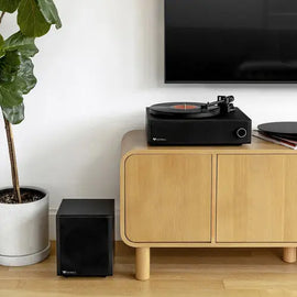 Victrola VPMS-1-ESP Premiere V1 Bluetooth Wireless Record Player Music System - Wireless Subwoofer Alliance Entertainment